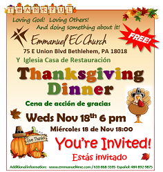 Thanksgiving Dinner 2015 Invite